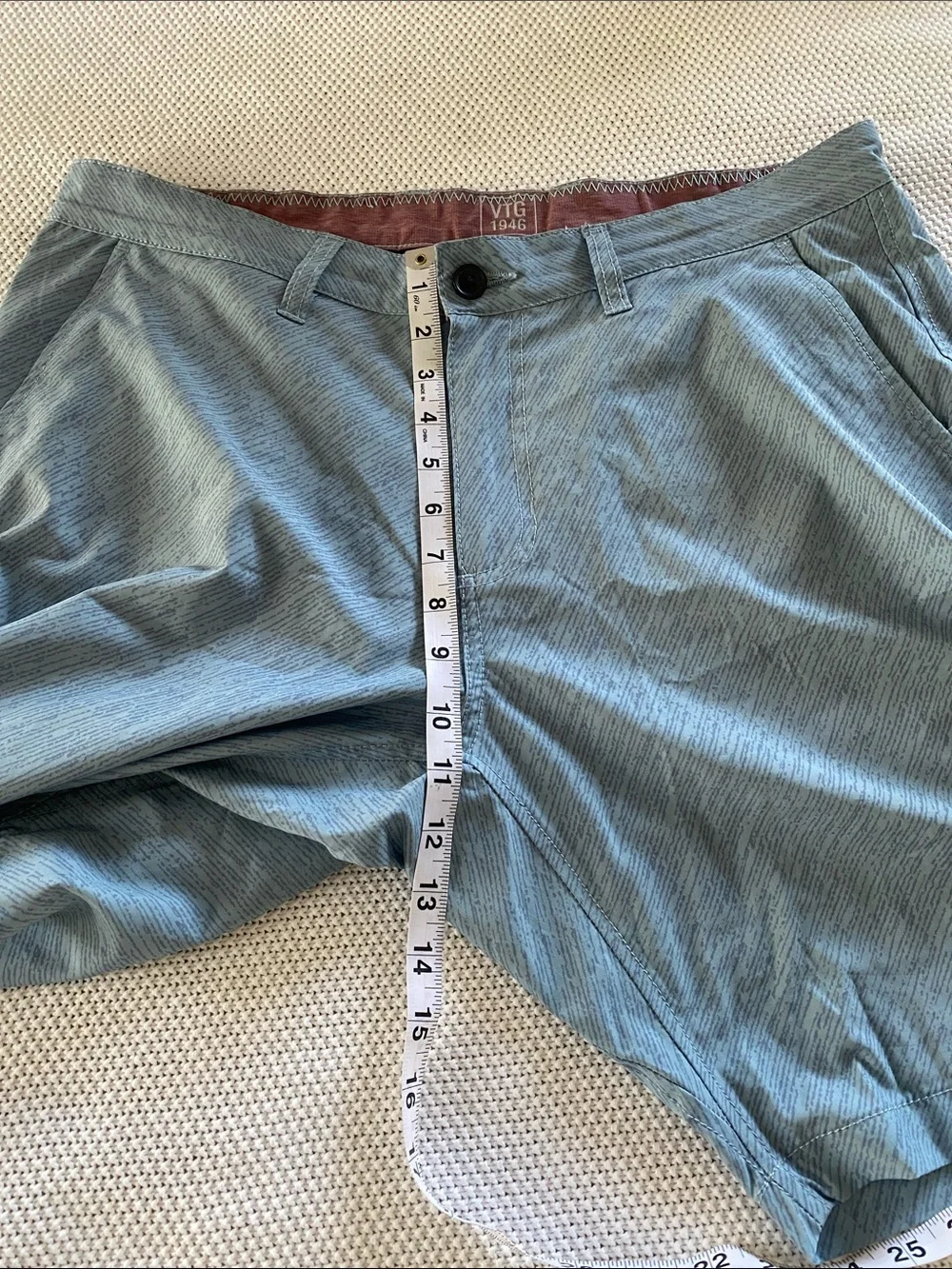 VTG 1946 Men’s Coastal Performance Stretch Shorts Blue Size 36 Resort Golf